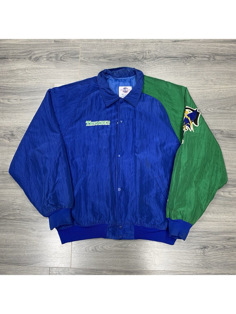 Vintage 90S Starter Trenton Thunder Bomber Jacket XL MENS MINOR LEAGUE BASEBALL